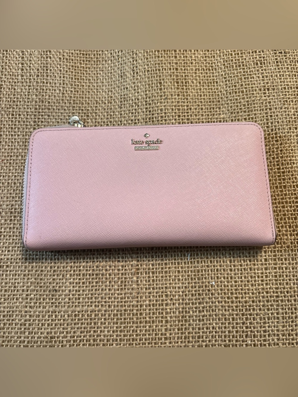 Kate Spade Brynn Large Continental Zip Around Wallet Pale Pink Excellent!